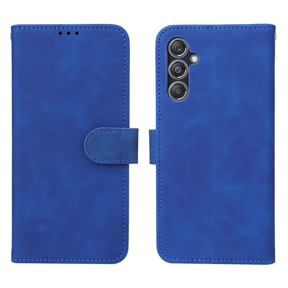 

For Samsung Galaxy F34 5G/M34 5G Stand Skin-touch Phone Case Wallet PU Leather Full Protection Phone Cover Blue
