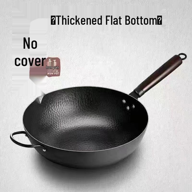 Zhangqiu Forged Iron Non-stick Wok for Induction & Gas Stoves