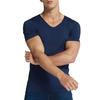 Men's Ice Silk T-Shirts Casual Short Sleeve Sports Tee Summer Breathable Moisture V-Neck Undershirt Top