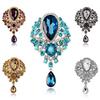 Women's Fashion Luxury Tear Drop Pendant Wedding Brooch Pin
