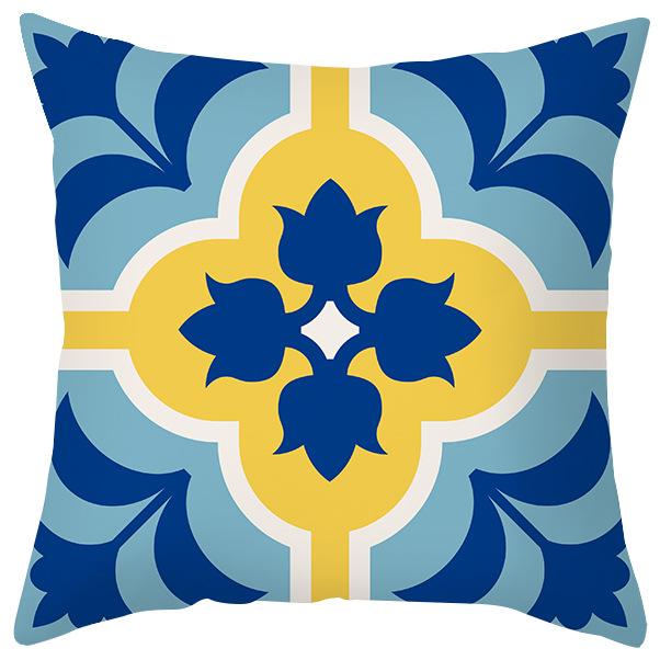 Bohemian Short Plush Pillowcase Geometric Pattern Decorative Pillow Sofa Cushion Cover Combination
