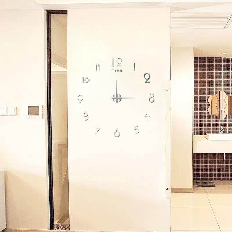 Creative Three-dimensional Acrylic Wall Clock, Simple Large DIY Clock, Silent Wall Mounted Clock