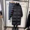 Mid-length Down Cotton-padded Jacket for Women Winter New Style Over-the-knee Student Loose Large Size Thickened Cotton-padded Jacket Coat Bread Suit