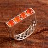 Carnelian Gemstone Statement Ring 100% 925 Sterling Silver Fine Jewelry Handmade Ring