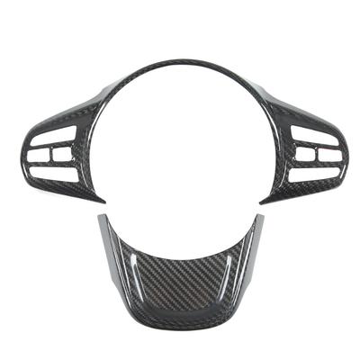 Carbon Fiber Steering Wheel Cover Trim Decoration Replacement for GR Supra J29 DB 2019‑2022 Black