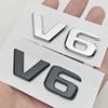 3D ABS Car Letters Logo V6 Badge Sticker Rear Trunk Emblem Decals For Mercedes Benz GLE ML SLK Class W204 C280 Auto Accessories RV1