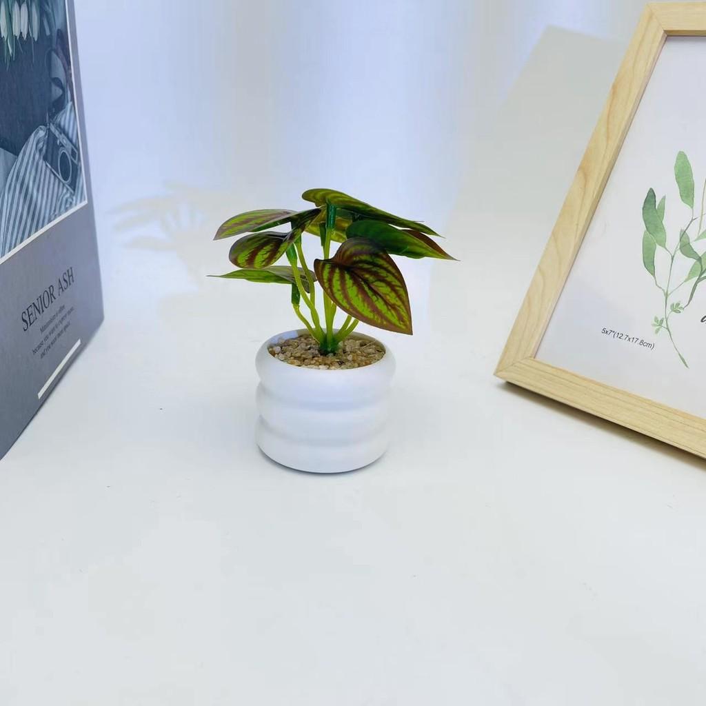 Simulation Leaves 8 Epipremnum Aureum Potted Artificial Plant Ornament Decor