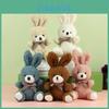Lovable Cartoon Style Rabbit Plush Toy With Bow Tie Ideal For Backpacks And Keychains