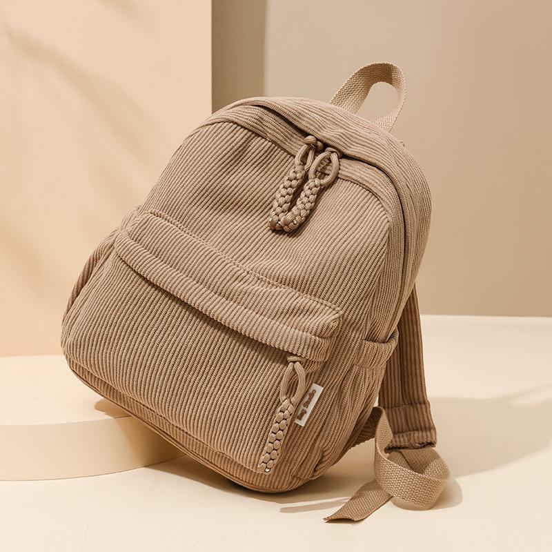 Winter Corduroy Small Backpack - Women's 2025 Casual Mori Style
