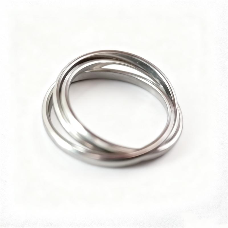 Stylish Interlocking Rings for Women Elegant Stackable Three-layers Fingers Jewelry Cool Stuff Year Gift for Girlfriend