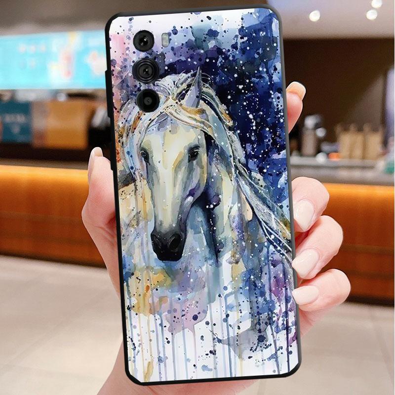 Phone Case For Motorola Edge 50 40 Pro 60 50 40 30 Ultra Neo Fusion Moto G85 G72 G53 G54 G84 G13 G32 Horse