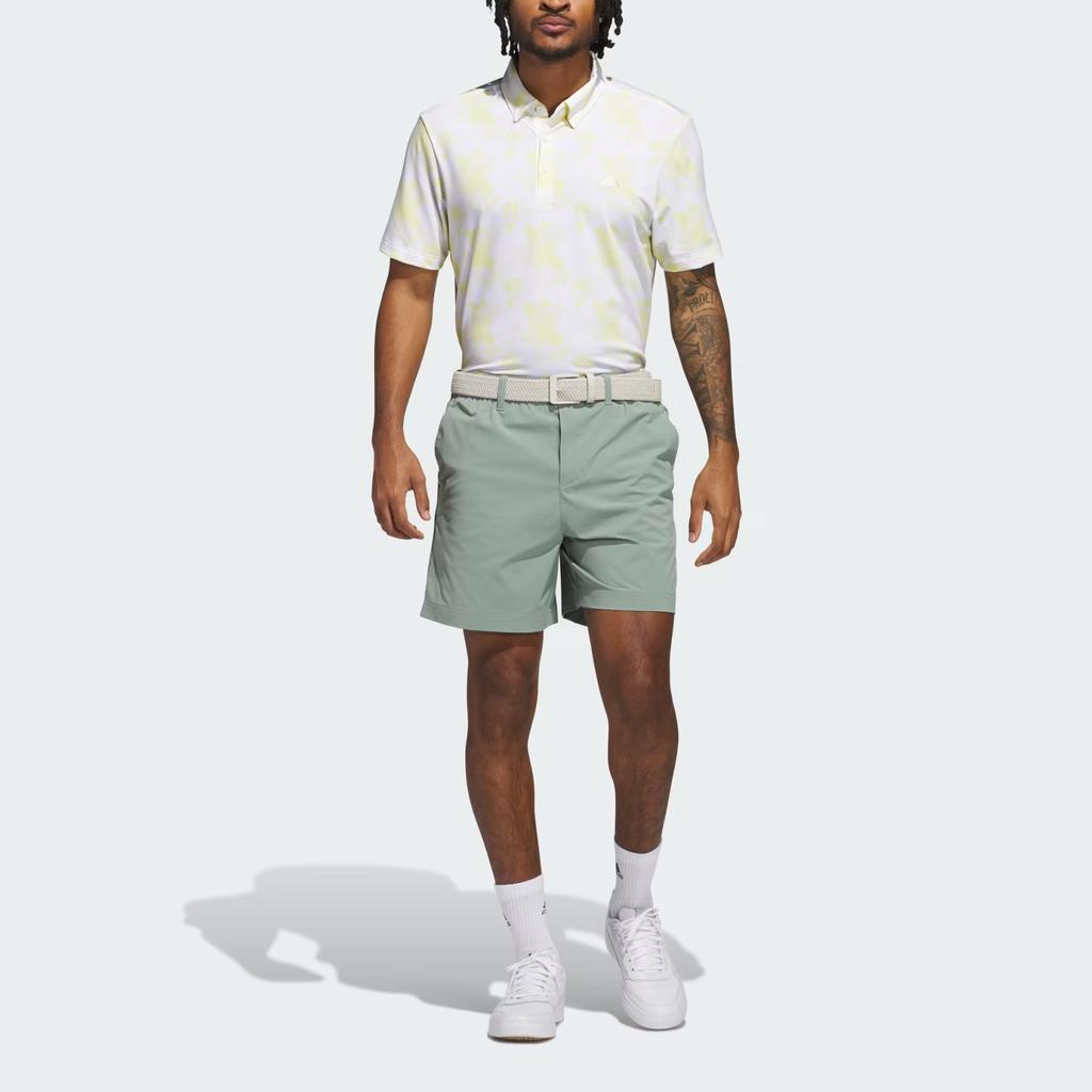 Adidas Go-To Printed Pullover Fashion Short Sleeve Polo Shirt Men Polo Shirts White Pink-Yellow JF4936