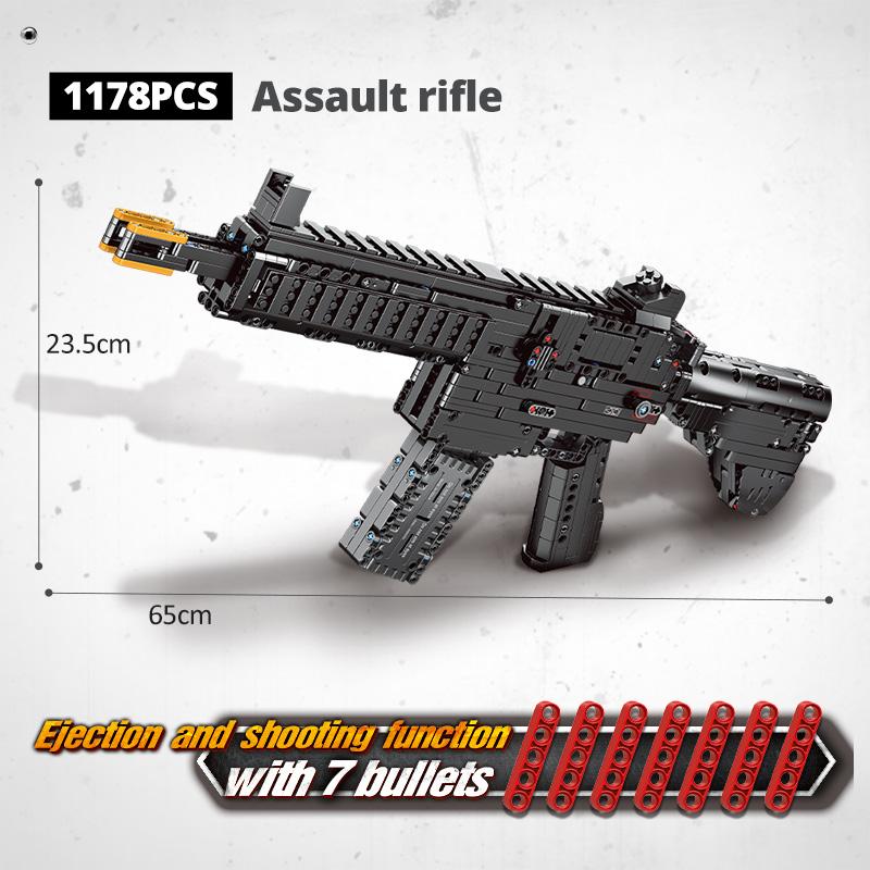 ZKZC Military Shotgun Sniper Rifle Assault Rifle Building Block City Police Pistol Brick Children Toys DIY Gifts