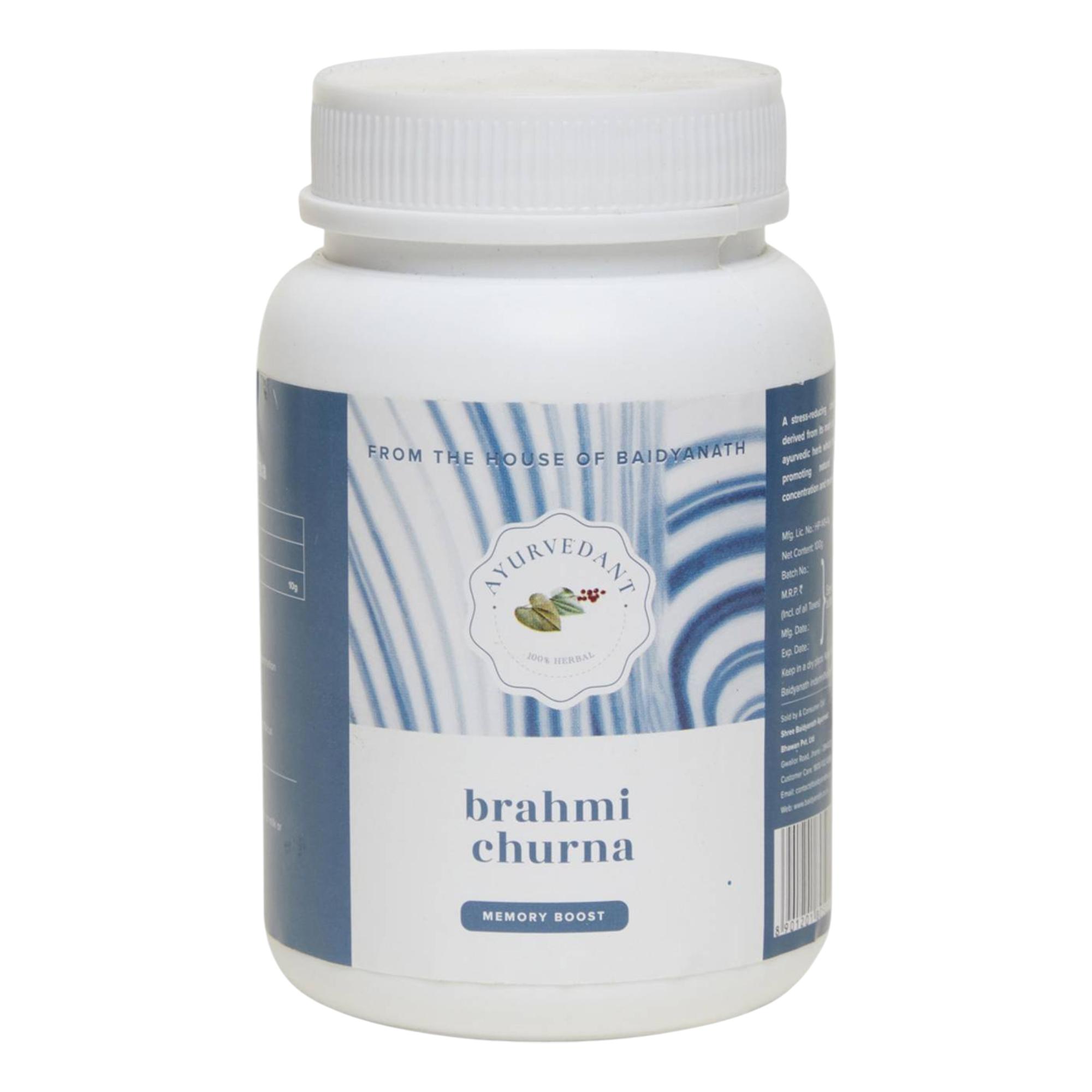 

Baidyanath Ayurvedant Brahmi Churna 100g x 2 Pack Natural Brain Support Powder for Focus Memory and Mental Wellness
