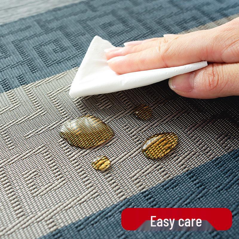 New Zen-Style Waterproof PVC Table Runner and Placemat - Durable for Tea, Coffee, and Dining Tables