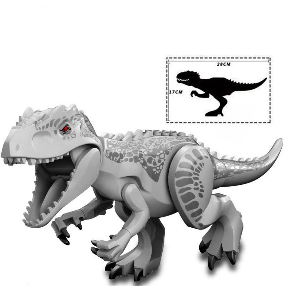 Neue Plastik-Dinosaurier-Bausteine Mehrfarbig Vormontiert Prähistorische Szene Volle Größe Dino Welt Frühes Lernen