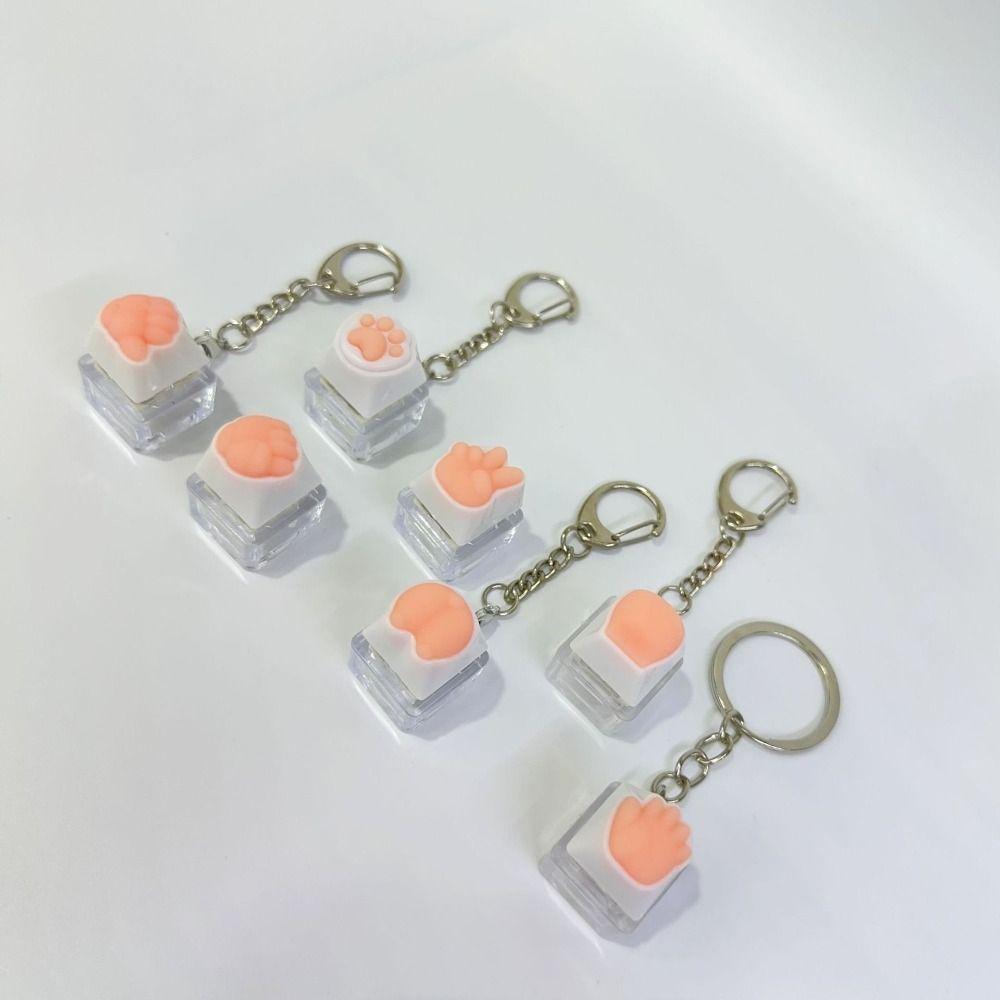 Decompression Keyboard Key Fidget Keychain DIY Keycaps Keyboard Key Toy Clicker Toy  Stress Relief