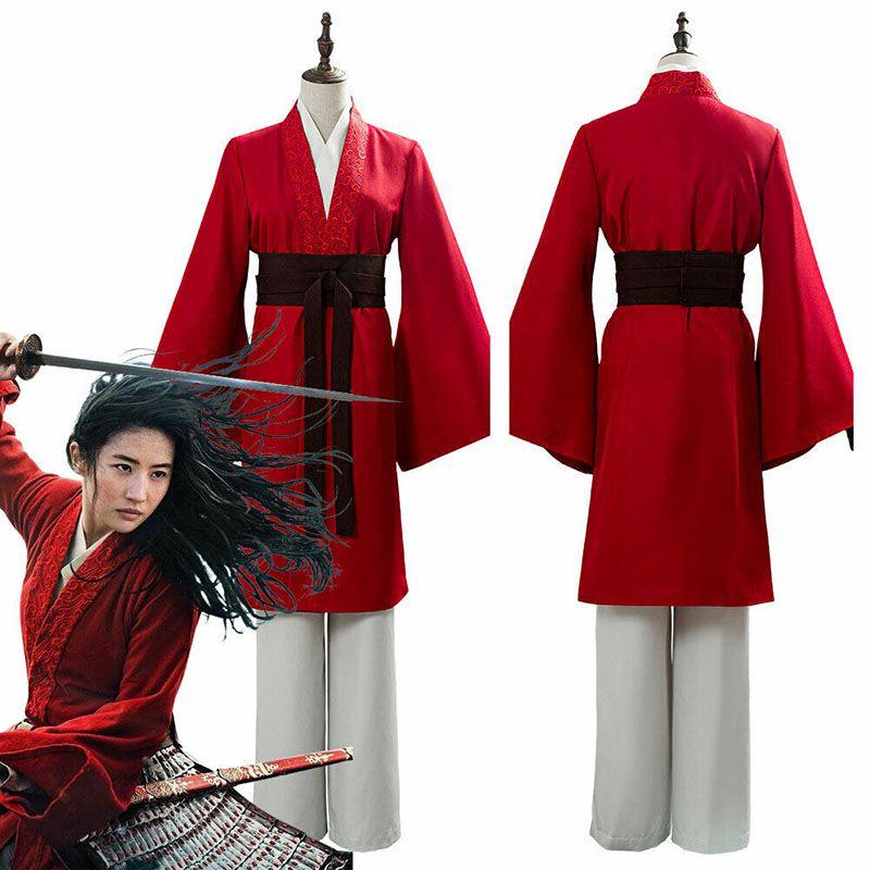 Elegant Hua Mulan Chinese Hanfu Cosplay Costume For Women And Girls With Full Set Wig