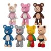 Colorful Animal Bear Mini Brick Kawaii Art Bear Panda Ornament Building Block DIY Assembly Toys for Home Decoration