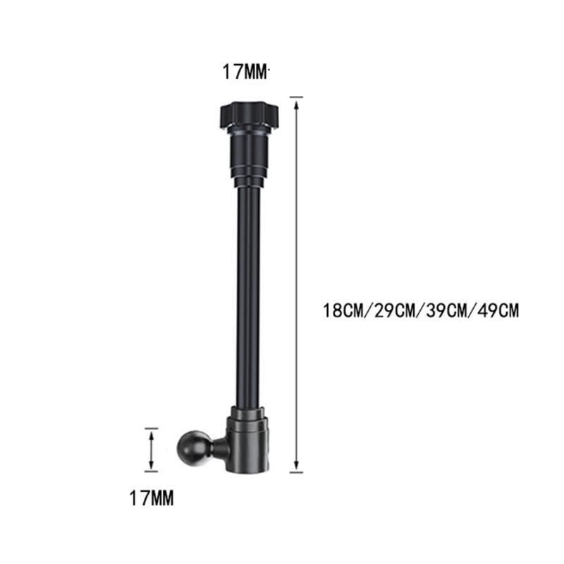 Adjustable 17mm Ball Head Extension Rod For Car Mount Phone Holder Dashboard Bracket Quick Setups