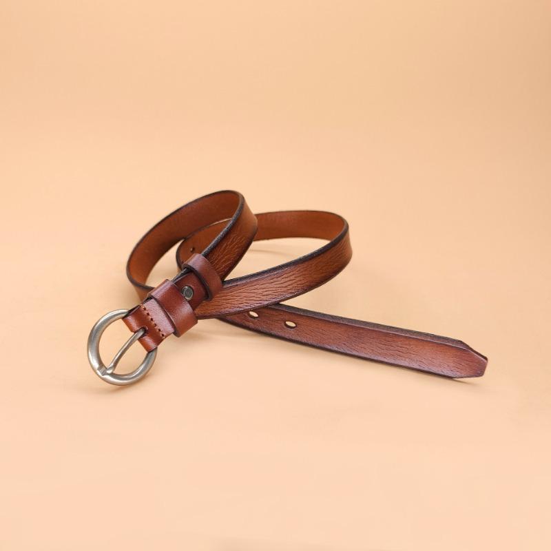 New Women's First-layer Belt Versatile Belt Women's Fine Decorative Fashion Pin Buckle Belt