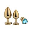 Stainless Steel Metal Butt Plug Gay Products Sex Health Supplies Adult Sex Court Golden Heart-Shaped Suit Cloth Bag