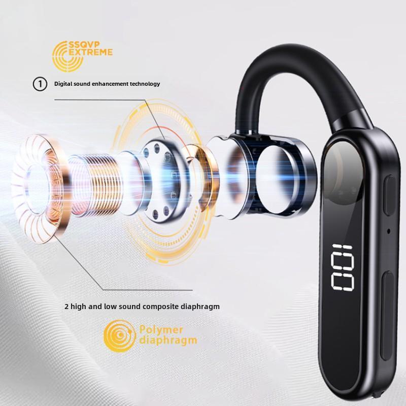 New Air Conduction Bluetooth Earphone Single Ear Rotation with Charging Compartment Without Ear Hanging Ear External Sound Large Power