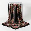 Fashion Satin Square Scarf Women Summer Hijab Ethnic Floral Print Neck Wrap Headband Lightweight Daily Shawl Bag Accessory
