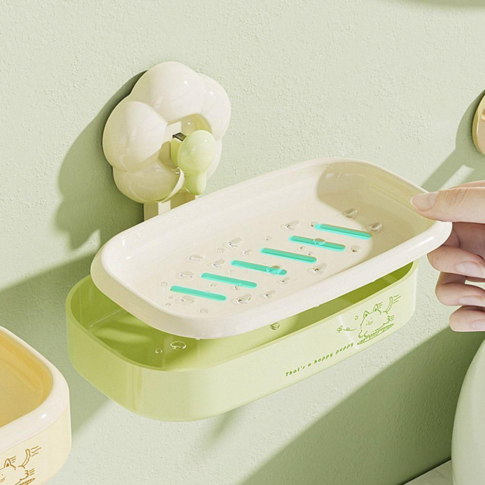 Flower Soap Holder No Punching Soap Storage Shelf  for Bathroom Kitchen Organizer