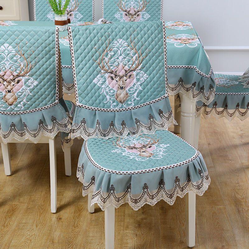 Advanced Universal Chair Cover Simple Dining Cushion Covers Table Tablecloth Home Decor Fabric Art Various Size Integrated and Split Styles Seat Mat