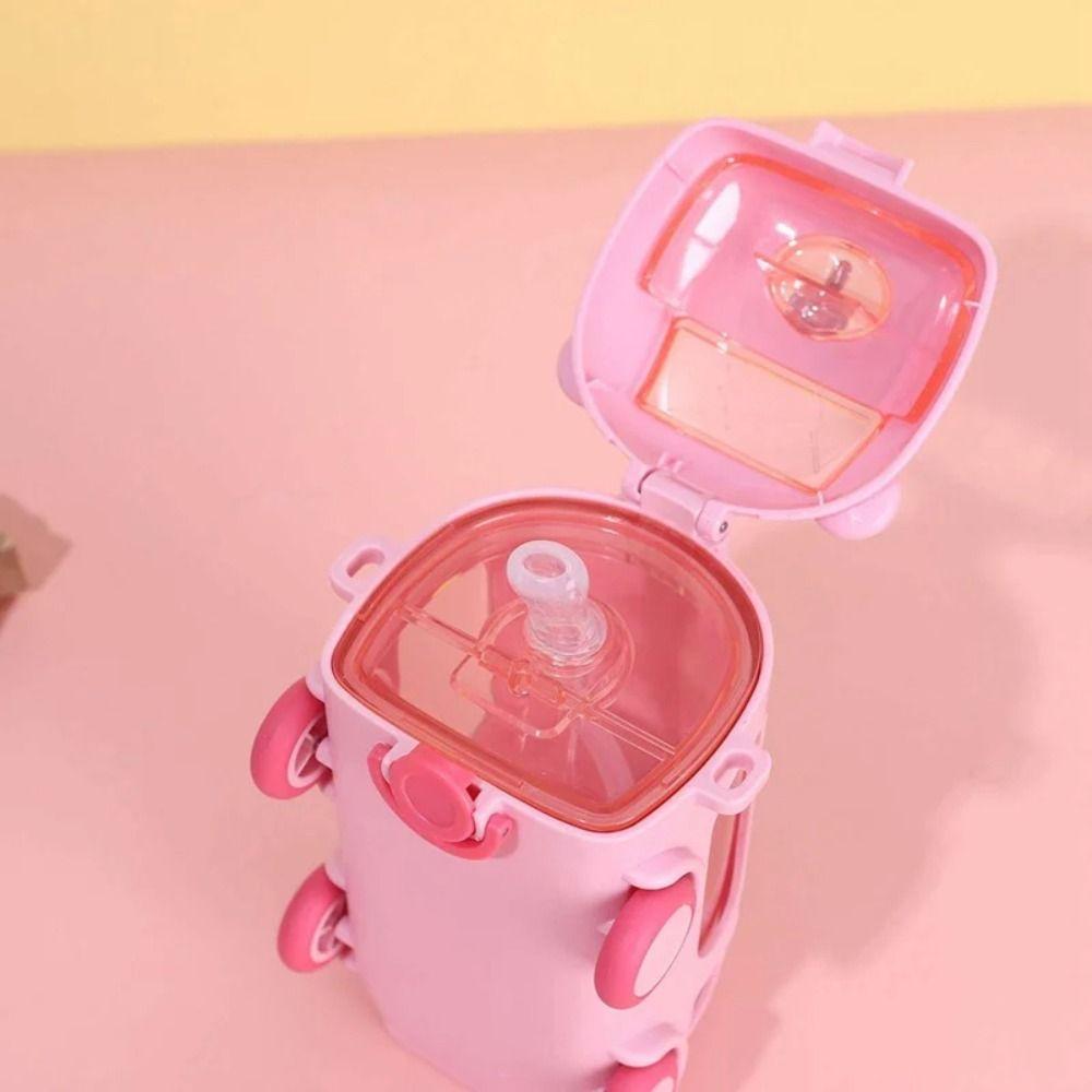 500ml Bus Plastic Water Bottle Cartoon Car Bear Design Water Cup Children Water Jug  Home Use