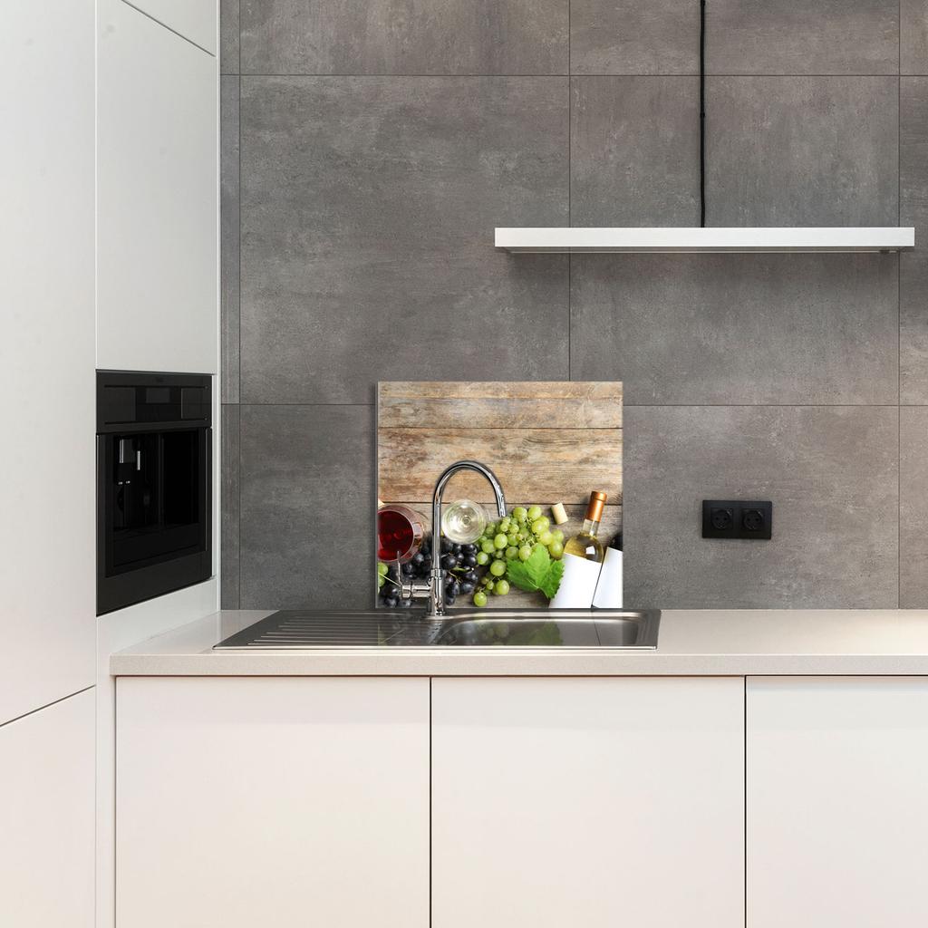 SKLENĚNÝ PANEL DO KUCHYNĚ 65x60 Dřevo