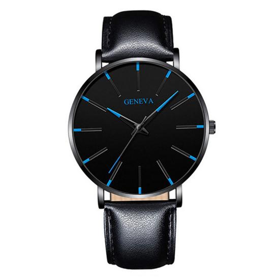 

Мужские кварцевые часы с точным временем, круглым циферблатом, указателем, дисплеем, ударопрочным, устойчивым к царапинам, хронографом, повседневные кварцевые наручные часы для мужчин 1 чёрный