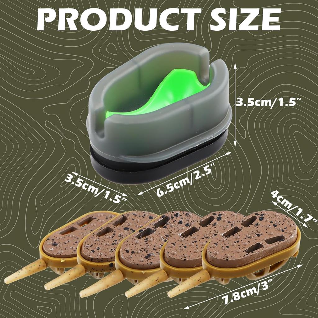 2pcs/3pcs/6pcsCarp Fishing Method Feeders,20g/30g/40g/50g/60g Fishing Feeders with Quick Realease Mould,Carp Fishing Accessories