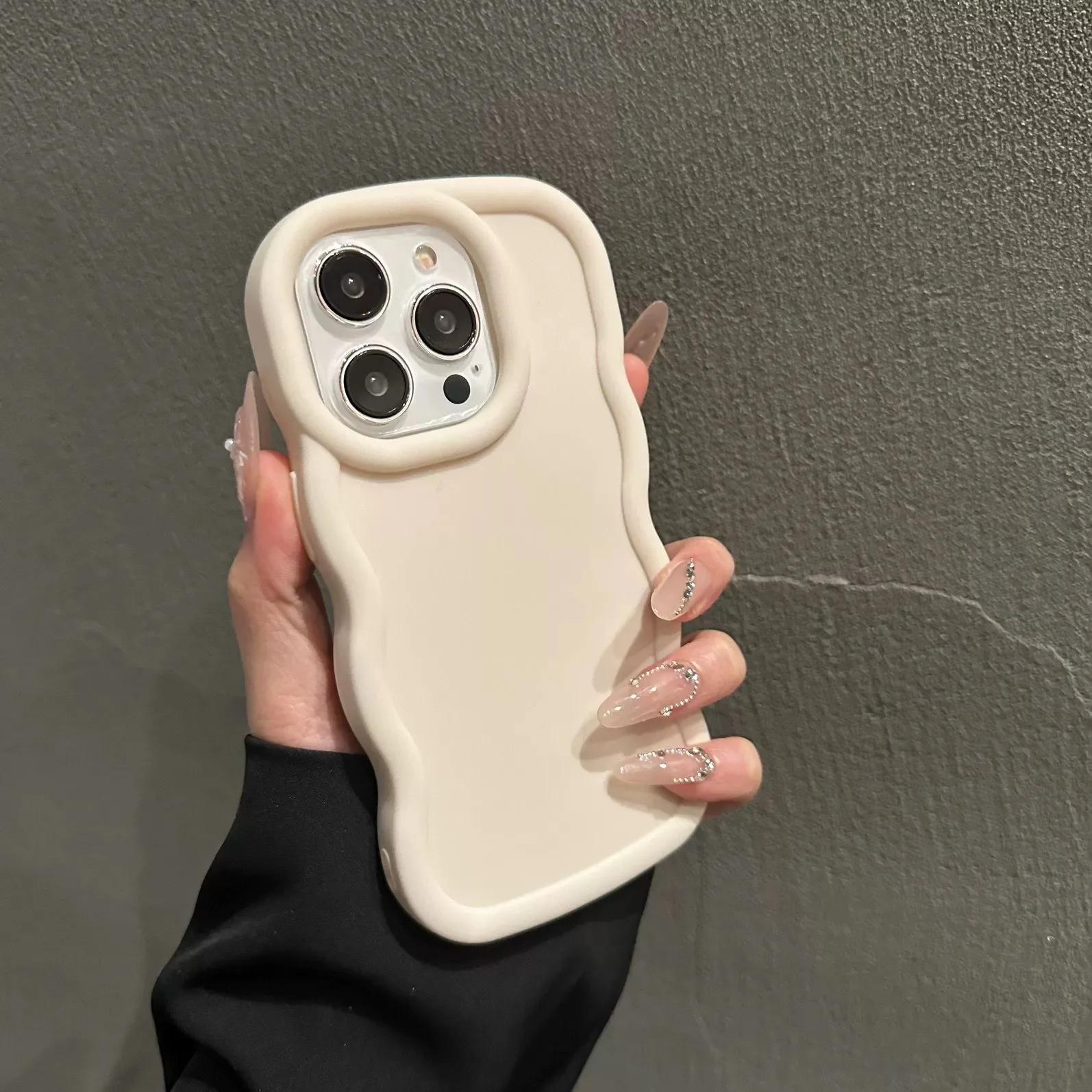

Soft Candy Curly Wave Phone Case For For Iphone 11 12 13 14 15 16 17 Air Pro Max 7 8 Plus X XR XS SE Shockproof Bumper Cover Capa For iPhone 16 Pro