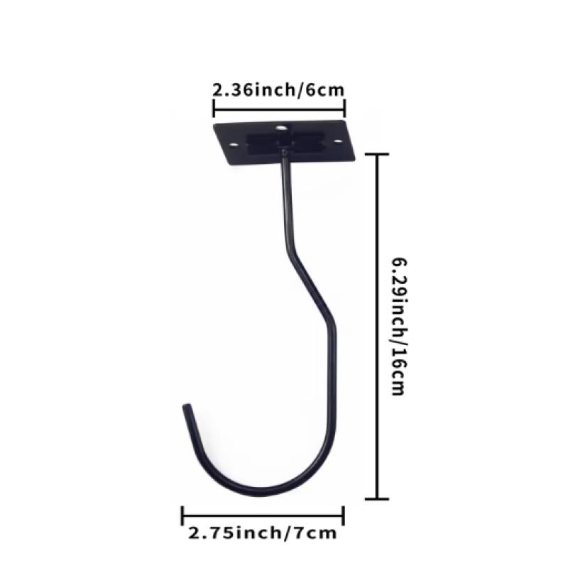 1Pc Black Cabinet Under Banana Hook Can Be Fixed With Screws Metal Multi-Purpose Hook Keep Bananas Fresh Simple Hook