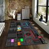 Stephen King's IT Themed Carpet with Clown Illustration and Red Hair Design Suitable for use as an anti-slip    for    room and bedroom sofas