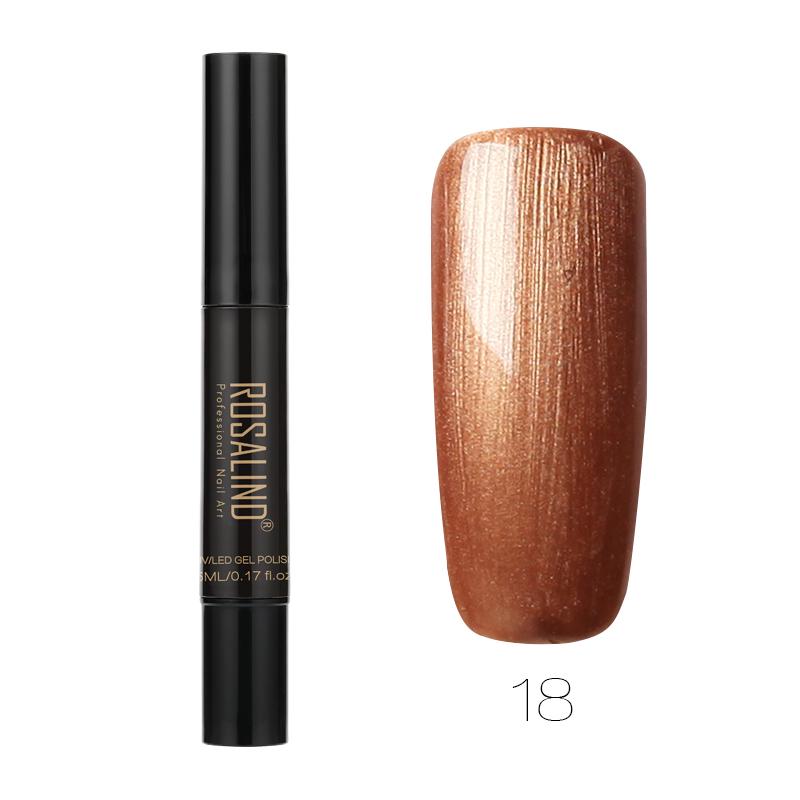 ROSALIND Lac de unghii cu gel 5ML 01-58 Soak Off Top White Nail Brush Pen Nails Art Gel UV semipermanent