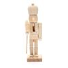 6PCs Christmas DIY Crafts Wooden Unfinished Nutcracker Figurine Unpainted Nutcracker Puppet Walnut Soldier Ornament Unfinished