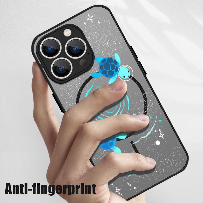 For iPhone 17 Pro Max Case Sea Turtle Conch Whale Pattern Magnetic For Magsafe Slim Matte Cover For iPhone 16 Pro Max 15 14 13 16E Air