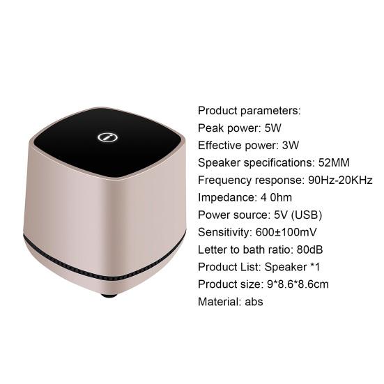 YI001 Computer Speaker Plug Play Wide Compatibility ABS Mini USB Wired Subwoofer Speaker for Home