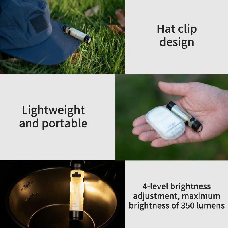1Pc Mini Flashlight Outdoor Key Clip Cap Ambient Led Long Endurance Disaster Relief Emergency Small Light Pocket