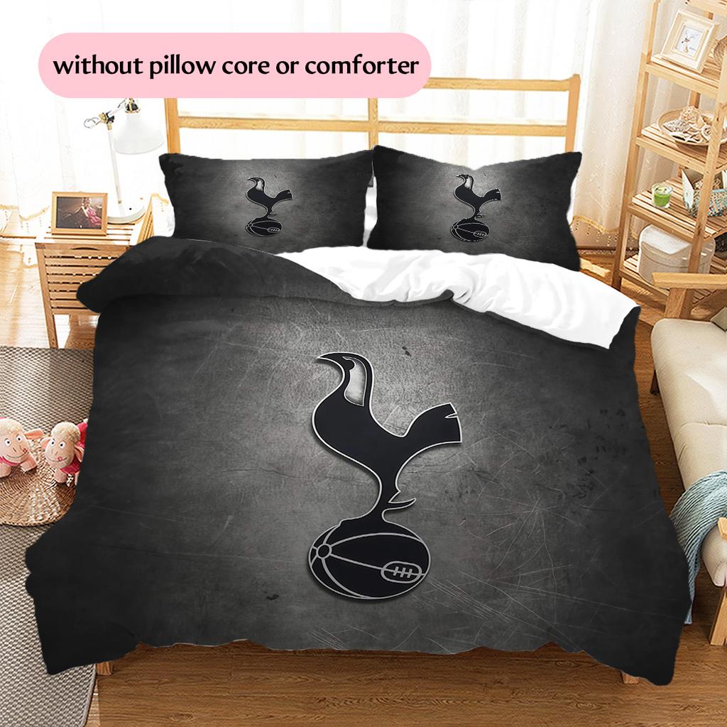 Tottenham Hotspur Football Club Pattern Bedding Quilt Set Home Decoration Gift (1 * duvet cover + 2 * pillowcase without core)