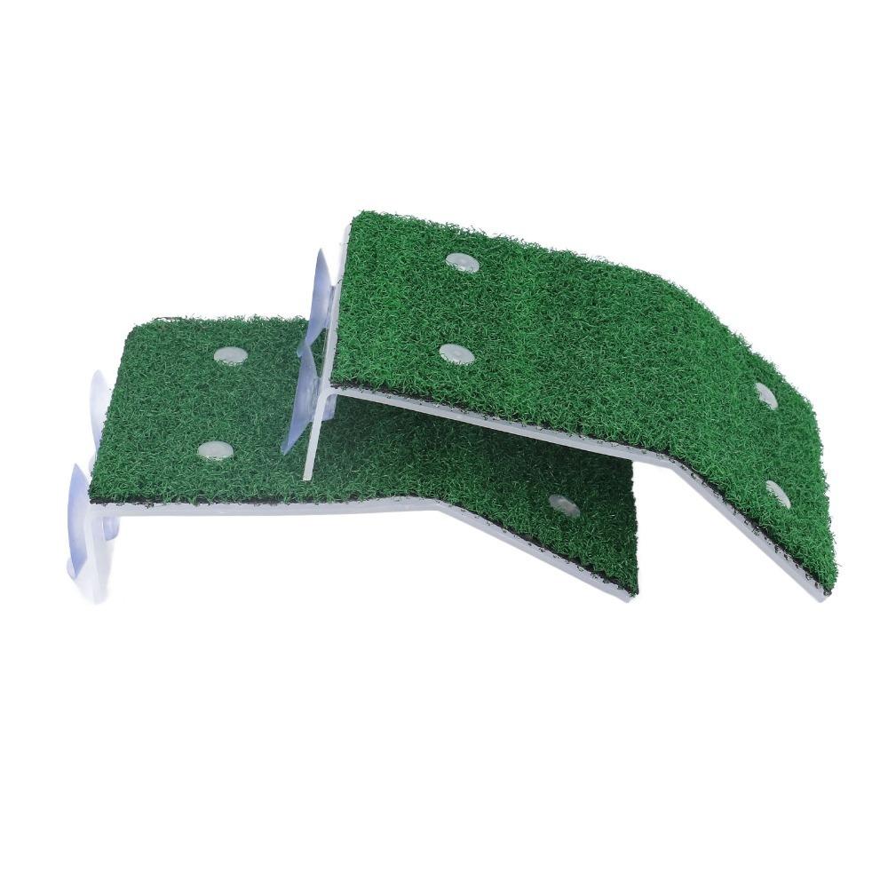 2pcs Artificial Plastic Plants Turtle Climbing Terrace Suction Cup Reptile Climbing Platform  Frogs