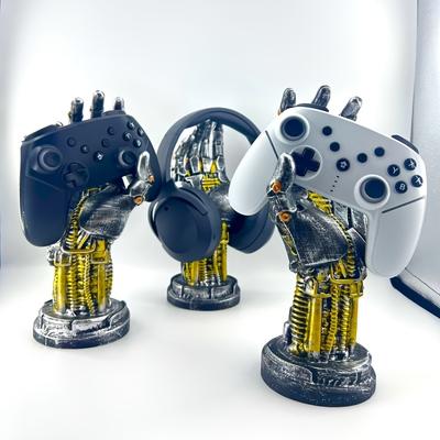 Nowy Kreatywny Stojak na Słuchawki Biurkowy Kontroler Gier Cyberpunk Mechaniczne Ramię Symulowana Ręka Robota Rzeźba Statuetki Dekoracja