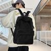 Schoolbag Korean Version Large Capacity Solid Color Backpack Girls Versatile Mori Simple High School College Student Schoolbag Casual Backpack Men