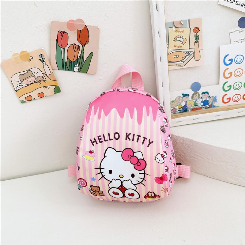 

Cute And Durable Nylon Preschool Backpack For Toddlers With Curved Shoulder Straps Hello Kitty