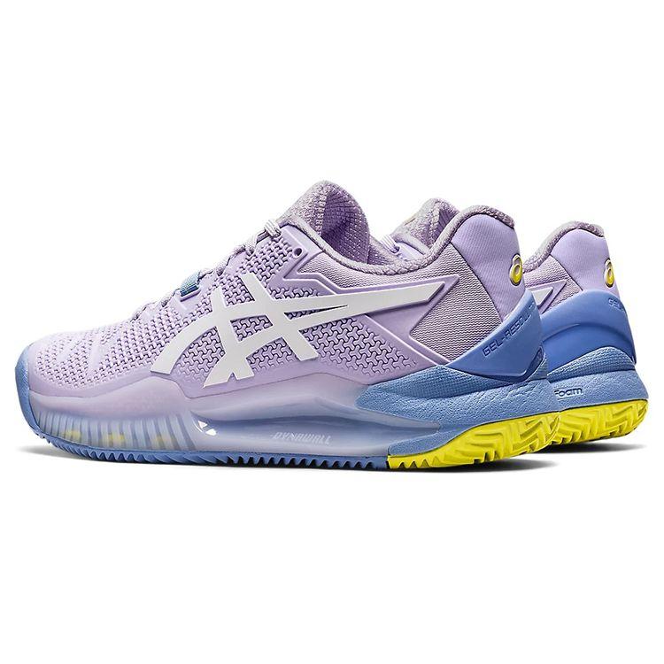 Asics Gel-Resolution 8 Clay Comfortable Low-Top Tennis Shoes Women Sneaker Lavender 1042A070-501
