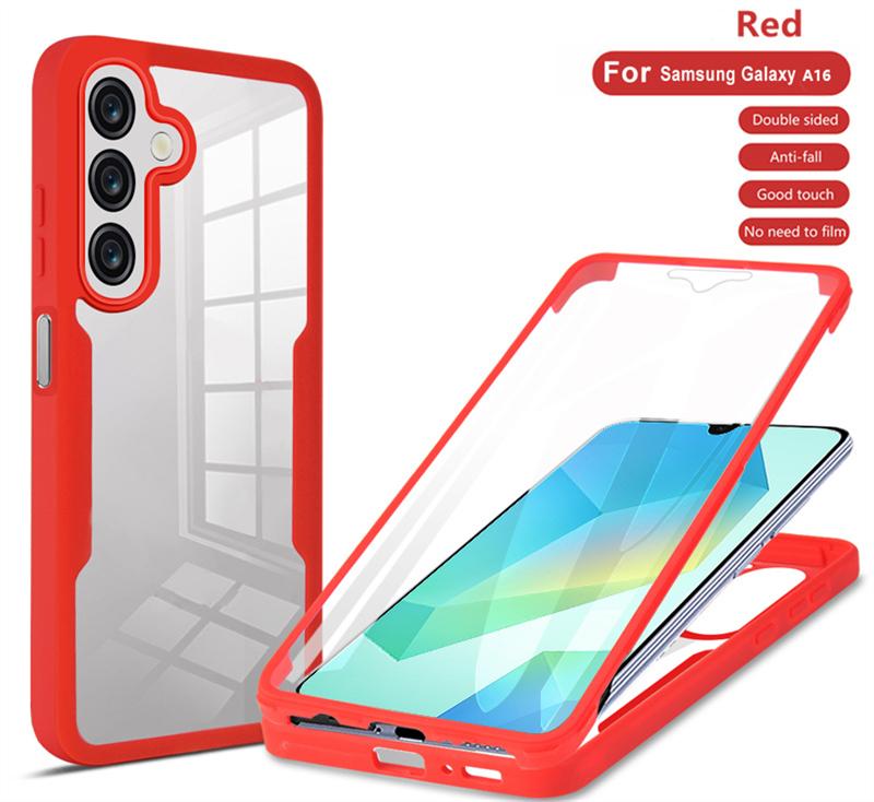 

360 Полный Защитный Чехол Для Samsung Galaxy A16 A26 A36 A56 Защитный Экран Чехлы Для Телефонов Samsung Galaxy S25 Ultra Чехол For Samsung A16 красный