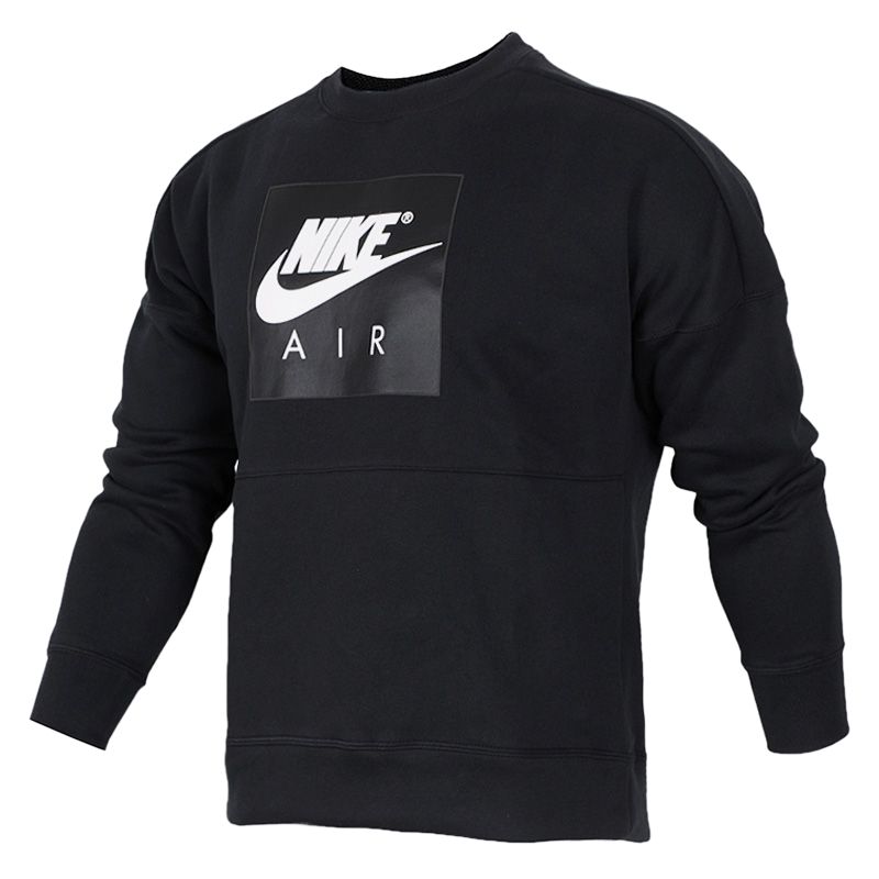 Nike Sportswear Air Mens Fleece Crew Sweatshirt Black 886051-010 XL
